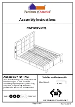 Preview for 1 page of Furniture of America CM7060IV-F Assembly Instructions Manual