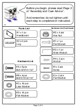 Предварительный просмотр 3 страницы Furniture of America CM7063HB-FQ Assembly Instructions