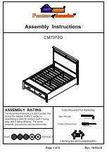 Preview for 1 page of Furniture of America CM7072Q Assembly Instruction Manual