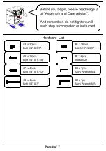 Preview for 4 page of Furniture of America CM7075F/Q Assembly Instructions Manual