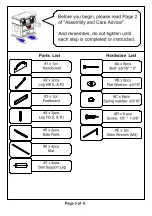 Preview for 3 page of Furniture of America CM7083Q Assembly Instructions Manual