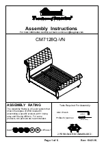 Preview for 1 page of Furniture of America CM7128Q-VN Assembly Instructions Manual