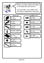 Preview for 3 page of Furniture of America CM7128Q-VN Assembly Instructions Manual