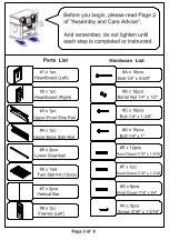 Preview for 3 page of Furniture of America CM7132-T Assembly Instructions Manual