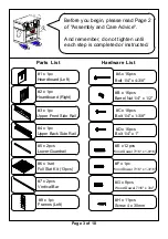 Preview for 3 page of Furniture of America CM7132F Assembly Instructions Manual