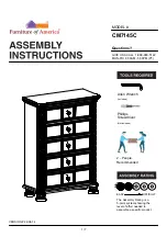 Furniture of America CM7145C Assembly Instructions Manual preview