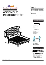 Preview for 1 page of Furniture of America CM7150CK Assembly Instructions Manual