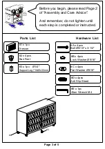 Предварительный просмотр 3 страницы Furniture of America CM7150D Assembly Instructions