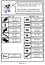 Preview for 3 page of Furniture of America CM7159T Assembly Instructions Manual