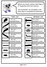Preview for 3 page of Furniture of America CM7194Q Assembly Instructions Manual