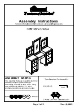 Preview for 1 page of Furniture of America CM7195V-1 Assembly Instructions