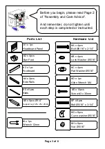 Preview for 3 page of Furniture of America CM7202F Assembly Instructions Manual