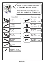 Preview for 3 page of Furniture of America CM7263Q Assembly Instructions Manual