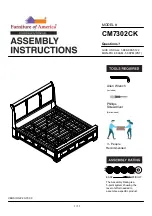 Preview for 1 page of Furniture of America CM7302CK Assembly Instructions Manual