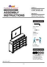 Preview for 1 page of Furniture of America CM7302D-M Assembly Instructions Manual