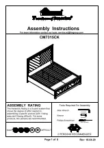 Preview for 1 page of Furniture of America CM7315CK Assembly Instructions Manual