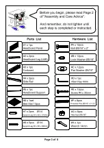 Preview for 3 page of Furniture of America CM7315Q Assembly Instructions Manual