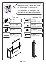 Preview for 3 page of Furniture of America CM7360D Assembly Instructions