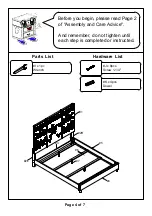 Preview for 4 page of Furniture of America CM7362Q Assembly Instructions Manual