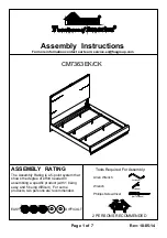 Preview for 1 page of Furniture of America CM7363EK/CK Assembly Instructions Manual