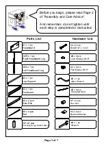 Preview for 3 page of Furniture of America CM7363EK/CK Assembly Instructions Manual