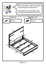 Preview for 4 page of Furniture of America CM7363EK/CK Assembly Instructions Manual