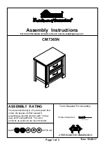 Preview for 1 page of Furniture of America CM7365N Assembly Instructions