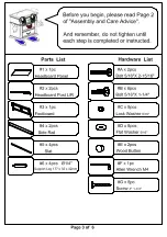 Preview for 3 page of Furniture of America CM7383Q Assembly Instructions Manual