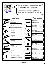 Preview for 3 page of Furniture of America CM7389EK Assembly Instructions Manual