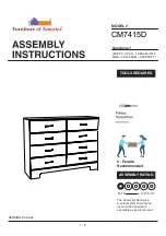 Preview for 1 page of Furniture of America CM7415D Assembly Instructions Manual