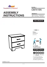 Preview for 1 page of Furniture of America CM7415N Assembly Instructions Manual