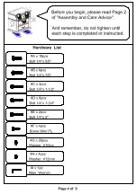 Preview for 4 page of Furniture of America CM7420F Assembly Instructions Manual