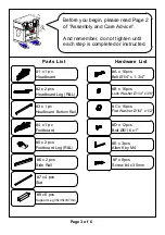 Preview for 3 page of Furniture of America CM7426CK Assembly Instructions Manual