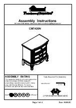 Preview for 1 page of Furniture of America CM7426N Assembly Instructions