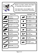 Preview for 3 page of Furniture of America CM7426Q Assembly Instructions Manual