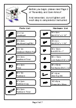 Preview for 3 page of Furniture of America CM7427EK Assembly Instructions Manual