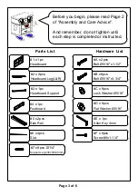 Preview for 3 page of Furniture of America CM7435EK Assembly Instructions Manual