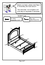 Preview for 4 page of Furniture of America CM7441CK Assembly Instructions Manual