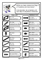 Preview for 3 page of Furniture of America CM7451Q Assembly Instructions Manual