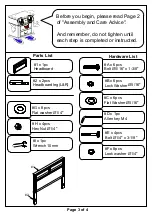 Preview for 3 page of Furniture of America CM7500HB-Q Assembly Instructions