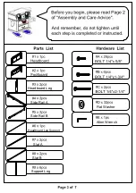 Preview for 3 page of Furniture of America CM7502F Assembly Instructions Manual