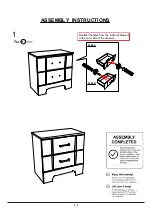 Предварительный просмотр 6 страницы Furniture of America CM7515N Assembly Instructions Manual