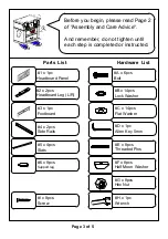 Preview for 3 page of Furniture of America CM7523EK Assembly Intructions