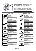 Preview for 3 page of Furniture of America CM7528EK Assembly Instructions Manual