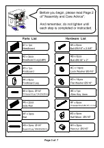 Preview for 3 page of Furniture of America CM7528Q Assembly Instructions Manual