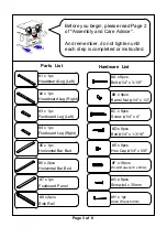 Preview for 3 page of Furniture of America CM7529T Assembly Instructions Manual