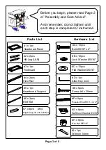 Preview for 3 page of Furniture of America CM7534Q Assembly Instructions Manual