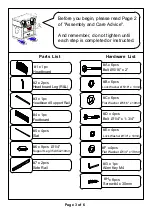 Preview for 3 page of Furniture of America CM7539CK Assembly Instructions Manual