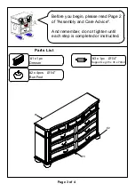 Preview for 3 page of Furniture of America CM7539D Assembly Instructions