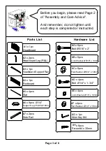 Preview for 3 page of Furniture of America CM7539EK Assembly Instructions Manual